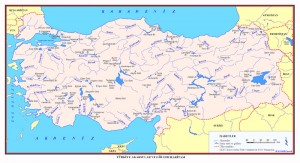 Türkiye Akarsu ve Göller Haritası