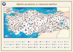 Türkiye Geleneksel El Sanatları Haritası Büyük Boy
